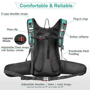 Mothybot Hydration Pack, Insulated Hydration Backpack with 2L BPA Free Water Bladder and Storage, Hiking Backpack for Men, Women, Kids for Running, Cycling, Camping - Keep Liquid Cool up to 5 Hours