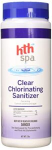 hth spa 86230 clear chlorinating sanitizer spa and hot tub cleaner, 2 lbs