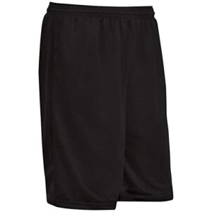 champro standard boss 7″ inseam polyester athletic shorts, black, adult small