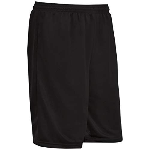 CHAMPRO Standard Boss 7" Inseam Polyester Athletic Shorts, Black, Adult Small