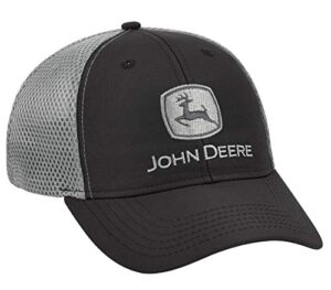 john deere black/gray stretch fit cap – lp69230