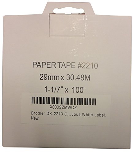 PAR 70 DK-2210, Compatible with Brother DK-2210 1-1/7" x 100' (29 mm x 30.48 m) Continuous White Label. (1 Roll)