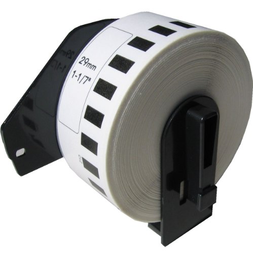 PAR 70 DK-2210, Compatible with Brother DK-2210 1-1/7" x 100' (29 mm x 30.48 m) Continuous White Label. (1 Roll)