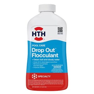 hth 67080 swimming pool care drop out™ flocculant – clears cloudy water fast