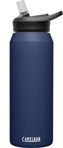 camelbak eddy+ water bottle with straw 32 oz – insulated stainless steel, navy