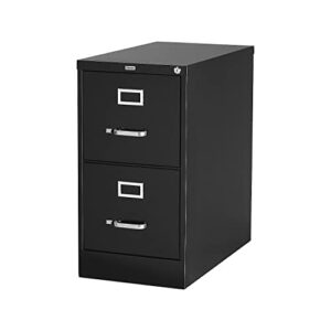 staples 489528 2-drawer vertical file cabinet locking letter black 26.5-inch d (28882d)
