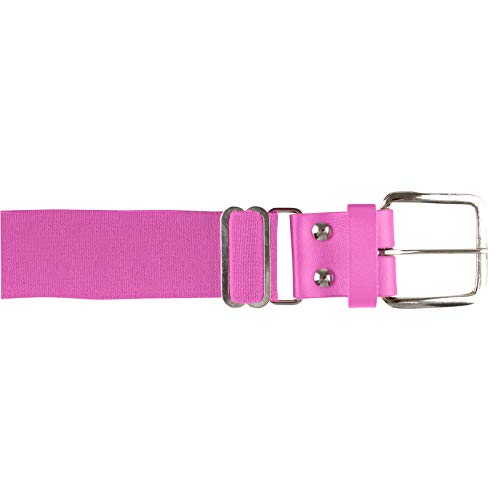 CHAMPRO mens With Leather Tab Brute Baseball Belt, Pink, Youth US