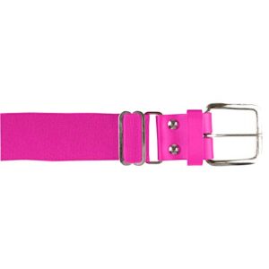 champro standard brute baseball belt with leather tab, optic pink, adult