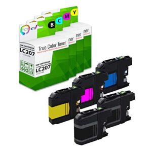 tct compatible ink cartridge replacement for brother lc207 lc205 lc207bk lc205c lc205m lc205y works with brother mfc-j4320dw j4420d j4620dw printers (black, cyan, magenta, yellow) – 5 pack