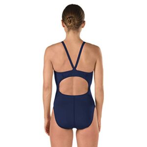 SPEEDO Endurance+ Solid Flyback Training Suit - Adult,Speedo Navy (434),26