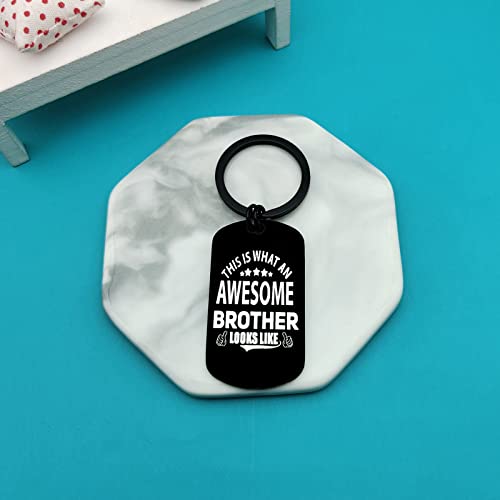 Brother Gifts from Sister Brother This is what An Awesome Brother Looks Like Keychain Christmas Birthday Gifts for Brother Valentines Graduation Fathers Day Gift Family Gifts for Brother