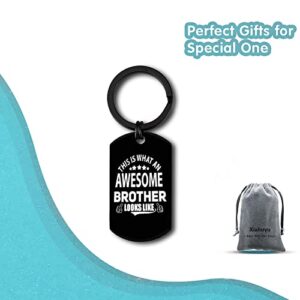 Brother Gifts from Sister Brother This is what An Awesome Brother Looks Like Keychain Christmas Birthday Gifts for Brother Valentines Graduation Fathers Day Gift Family Gifts for Brother