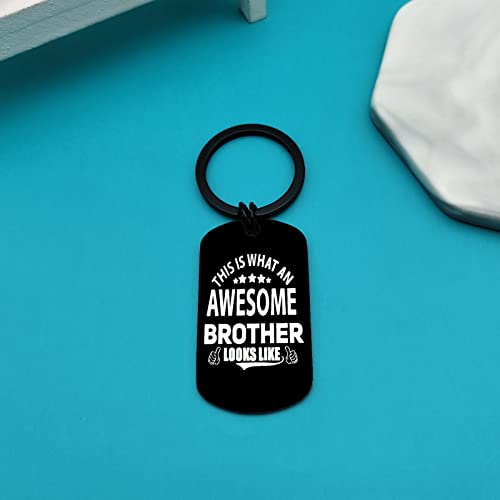 Brother Gifts from Sister Brother This is what An Awesome Brother Looks Like Keychain Christmas Birthday Gifts for Brother Valentines Graduation Fathers Day Gift Family Gifts for Brother