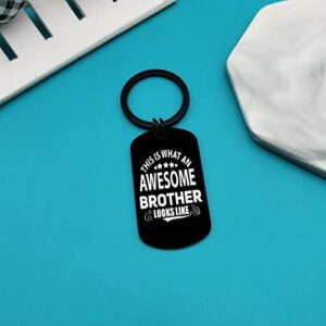 Brother Gifts from Sister Brother This is what An Awesome Brother Looks Like Keychain Christmas Birthday Gifts for Brother Valentines Graduation Fathers Day Gift Family Gifts for Brother