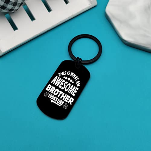 Brother Gifts from Sister Brother This is what An Awesome Brother Looks Like Keychain Christmas Birthday Gifts for Brother Valentines Graduation Fathers Day Gift Family Gifts for Brother