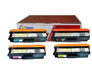 calitoner compatible laser toner cartridges replacement brother tn336bk tn336c tn336m tn336y set use for brother mfc-l8600cdw, mfc-l8850cdw, hl-l8250cdn, hl-l8350cdw, hl-l8350cdwt printer- (4 pack)