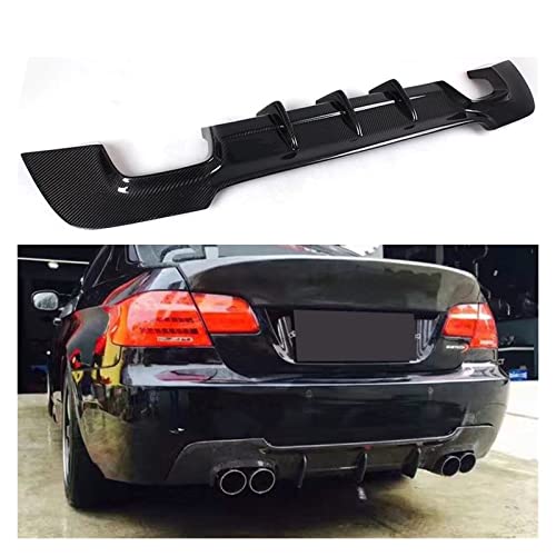 PICCON Carbon Fiber Rear Diffuser Compatible with BM-W E92 E93 M Sport Coupe Convertible M Tech Bumper 2007-2013 325i Rear Bumper Diffuser Lip FRP (Color : Gloss Black)