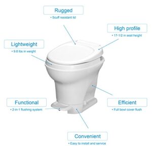 Aqua-Magic V RV Toilet Pedal Flush / High Profile / White - Thetford 31671