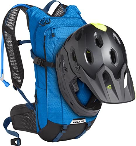 CamelBak M.U.L.E. Pro 14 Bike Hydration Backpack 100oz - Body Mapping Technology, Ibiza Blue/Orange