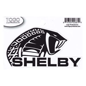 logo products inc. carroll shelby decal – cobra – black – medium