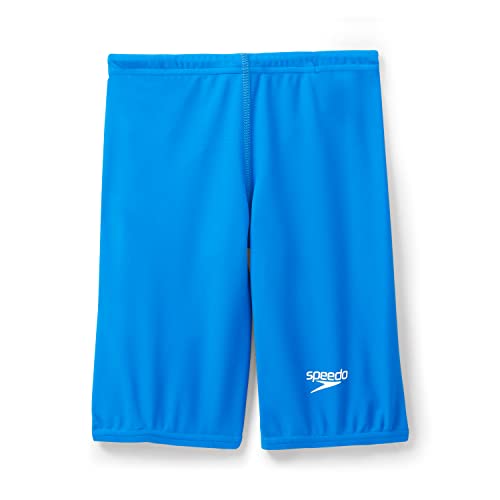 Speedo Boys' Swimsuit Jammer Begin to Swim Solid, Electric Blue Lemonade, 4 Little Kid