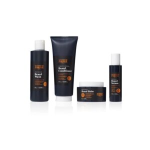 scotch porter beard collection | includes beard wash, beard conditioner, beard balm, and beard serum | formulated with non-toxic ingredients, free of parabens, sulfates & silicones | vegan