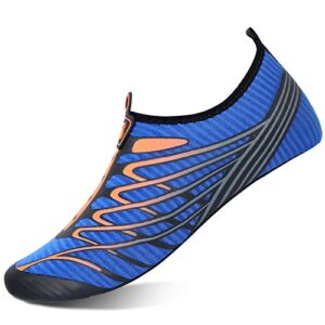 BARERUN Water Sports Shoes Barefoot Quick-Dry Aqua Yoga Socks Slip-on for Men Women Orange 12-13 Women/10-11 Men