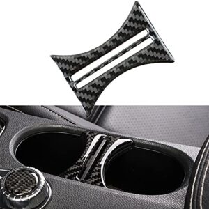 xotic tech water cup holder panel cover trim, real carbon fiber, compatible with mercedes benz a180 cla180 cla200 cla250 gla180 gla200 gla250 2.95″