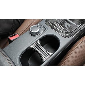 Xotic Tech Water Cup Holder Panel Cover Trim, Real Carbon Fiber, Compatible with Mercedes Benz A180 CLA180 CLA200 CLA250 GLA180 GLA200 GLA250 2.95"