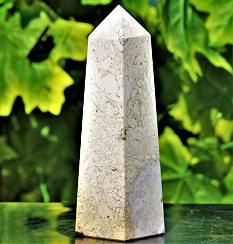 Superb Natural Polished Brown King Cobra Jasper Quartz Crystal Stone 4 Faceted Obelisk Tower (180mm/870gm) Point Minerals Specimen Chakra Healing Charged Metaphysical