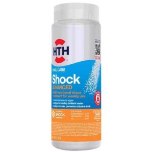 hth pool care shock advanced, swimming pool chemical prevents bacteria & algae, cal hypo formula, 2 lbs