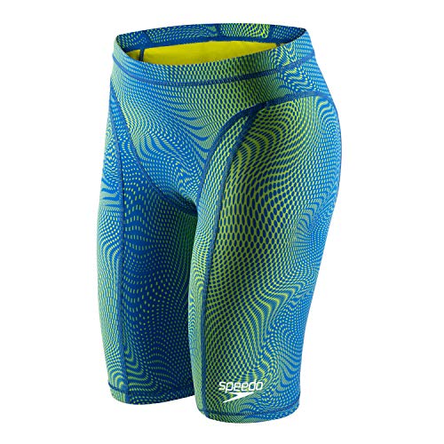 Speedo Men's Standard Swimsuit Jammer Vanquisher, Blue/Green, 16