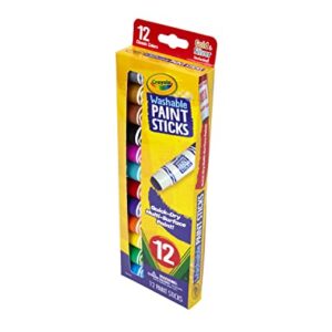 Crayola Quick Dry Paint Sticks, Assorted Colors, Washable Paint Set for Kids, 12 Count