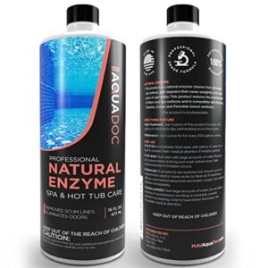 Spa Enzyme for Hot Tubs, Spa Enzyme Water Treatment to Clarify Hot Tub Water. Natural Enzyme Hot Tub Cleaner, Spa Enzyme Cleaner & Natural Hot Tub Chemicals to Make your Spa Perfect - 16oz MAV AquaDoc