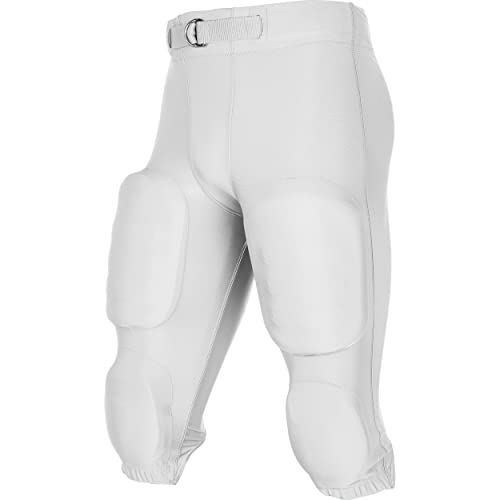 CHAMPRO Men's Standard Blocker Traditional Adult Football Game Pants, White, Small