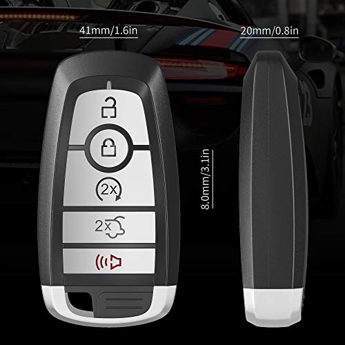 Tyranway Key for Fits for Ford Edge/Fusion 2017-2020/Explore/Mustang 2018-2020/Mustang Cobra 2019-2020 Keyless Entry Remote Replaces FCC ID: M3N-A2C93142600