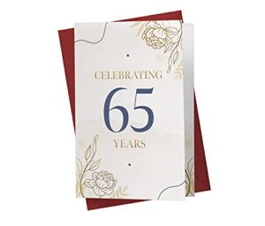 65th birthday card for him her – 65th anniversary card for dad mom – 65 years old birthday card for brother sister friend – happy 65th birthday card for men women | karto – golden age