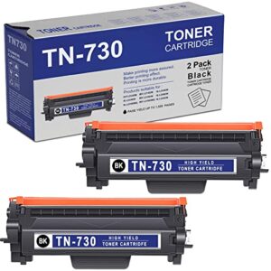feromyink compatible tn730 tn-730 toner cartridge replacement for brother hl-l2395dw l2350dw mfc-l2710dw l2750dw dcp-l2550dw hl-l2390dw hl-l2370dw printer cartridge (black, 2-pack)