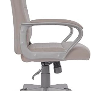 STAPLES Tervina Luxura Mid-Back Manager Chair, Taupe (56905)