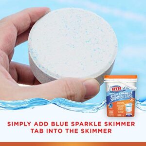 HTH 28006 Blue Sparkle Skimmer Tabs Swimming Pool Sanitizer, 5.5 lbs