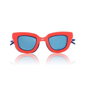 Speedo Unisex-Child Swim Goggles Sunny G Ages 3-8, Speedo Red/Cobalt