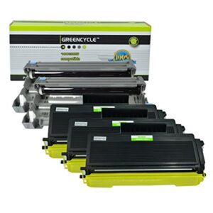greencycle toner cartridge & drum unit replacement compatible for brother tn650 dr620 high yield tn-650 dr-620 hl-5340d mfc-8370 (3 black toner & 2 drum)