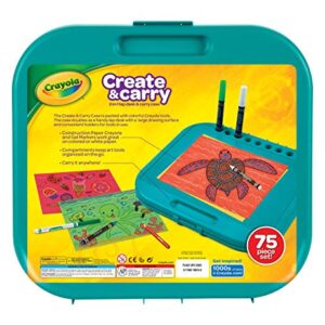 Crayola Create 'N Carry Art Set, 75 Pieces, Art Gift for Kids, Ages 5 & Up