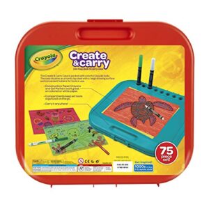 Crayola Create 'N Carry Art Set, 75 Pieces, Art Gift for Kids, Ages 5 & Up