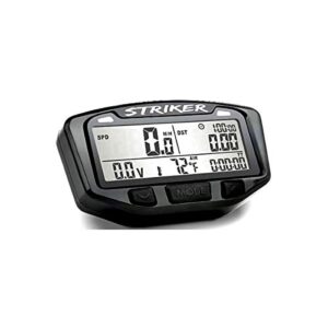 trail tech 712-113 black striker speedometer digital gauge kit with volt meter