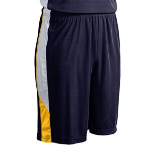 champro unisex-youth rebel basketball shorts, navy, gold, white, small