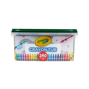crayola 240 crayons, bulk crayon set, school supplies, kids toys & gifts for boys and girls, 2 of each color [amazon exclusive]