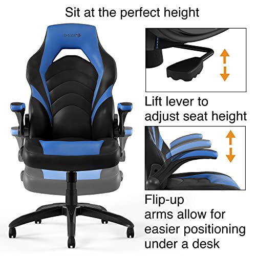 STAPLES 2710764 Gaming Chair Black and Blue