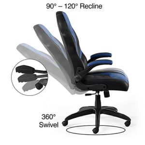 STAPLES 2710764 Gaming Chair Black and Blue