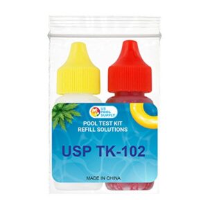 U.S. Pool Supply Swimming Pool & Spa Test Kit Refill Solutions, Test Water for pH, Chlorine and Bromine